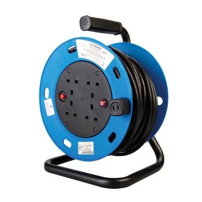 Cable Reel 13A 230V 25m 4 gang