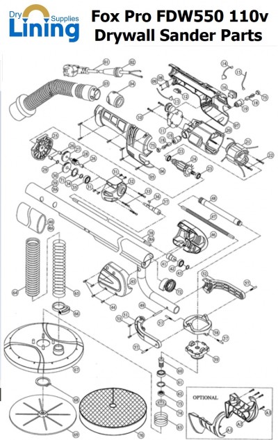 Fox Pro FDW550 Parts Diagram